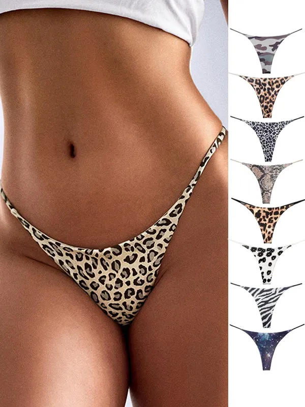 ZASUWA  Female Leopard Print T-back Thong