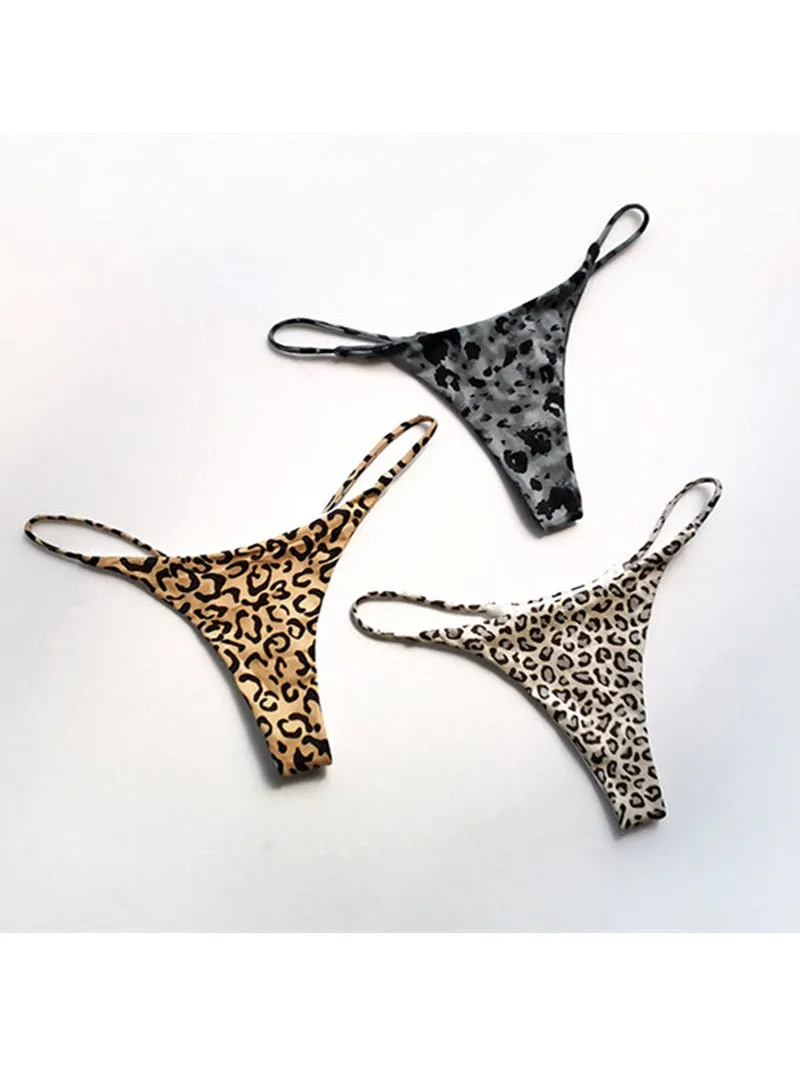 ZASUWA  Female Leopard Print T-back Thong